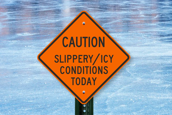 Ice is slippery after all!